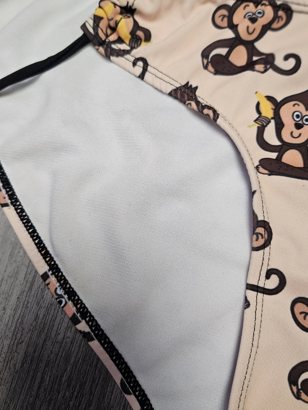 Womens Playful Monkey Print Bikini Bottoms Monkey Bikini Banana Bikini Medium - Picture 6 of 6